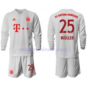 Maillot de Foot Bayern Munich Thomas Muller 25 Extérieur 2020-21 Manches Longues - Enfant